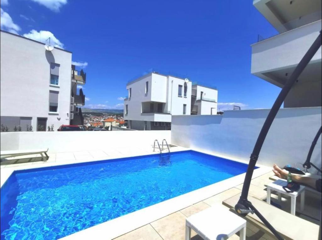 Luxury Apartment Casia With Heated Pool And Pleasent Terrace Trogir Exterior photo